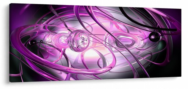 Obraz krásnej fialovej abstrakcie (120x50 cm)