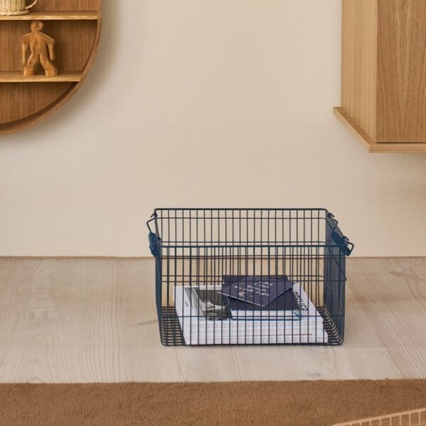 Drôtený kôš Cala Dark Blue – set 2 ks