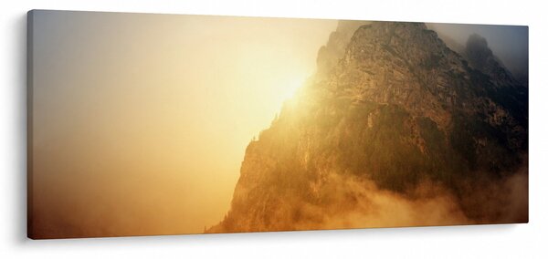 Obraz hory v hmle (120x50 cm)