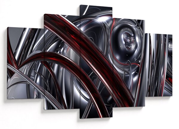 Obraz sivej abstrakcie (150x105 cm)