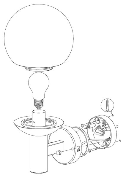 Eglo 97247 - LED vonkajšie nástenné svietidlo NISIA-C 1xE27/9W/230V IP44