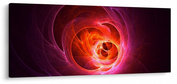 Moderný obraz ružovej abstrakcie (120x50 cm)