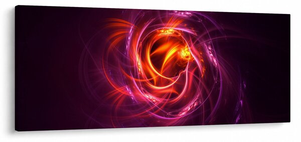 Obraz svietiacej modernej abstrakcie (120x50 cm)