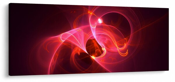 Moderný obraz ružovej abstrakcie (120x50 cm)
