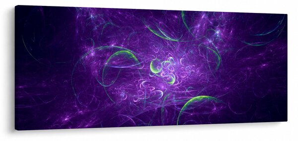 Obraz - fialová abstrakcia (120x50 cm)