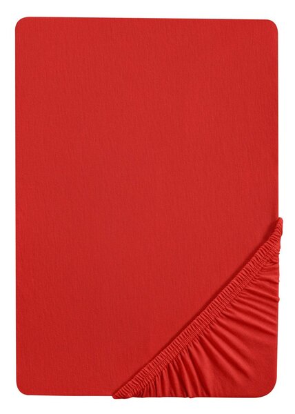 Biberna Napínacia džersejová plachta (140 – 160 x 200 cm, červená) (100227068)