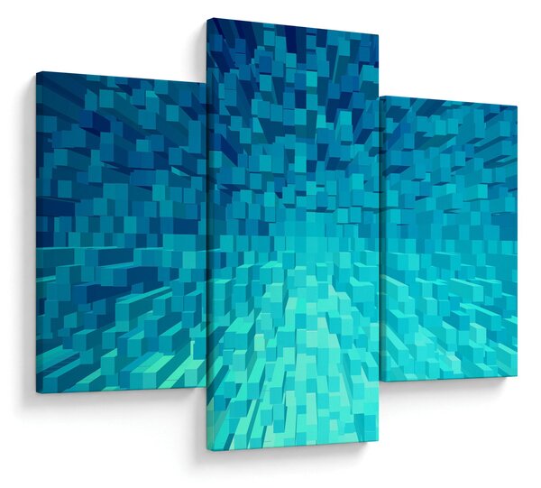 Obraz - abstraktné kocky (90x60 cm)