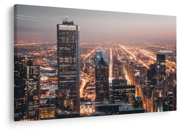 Obraz svietiacej metropoly (90x60 cm)