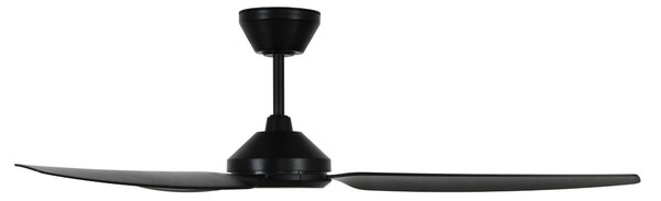 Beacon Lighting Stropný ventilátor Polis, čierny, DC, tichý, Ø 137 cm, IP55, Čierna, Obývacia izba / jedáleň, Plast, Moderný