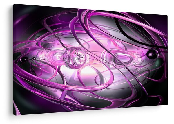 Obraz krásnej fialovej abstrakcie (90x60 cm)