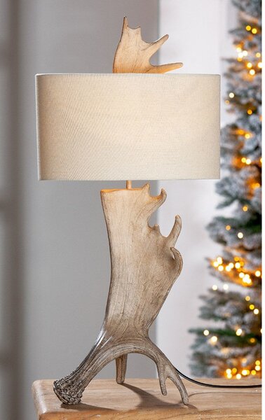 Béžová dekoratívna lampa PAROŽIE