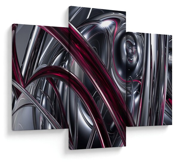 Obraz sivej abstrakcie (90x60 cm)