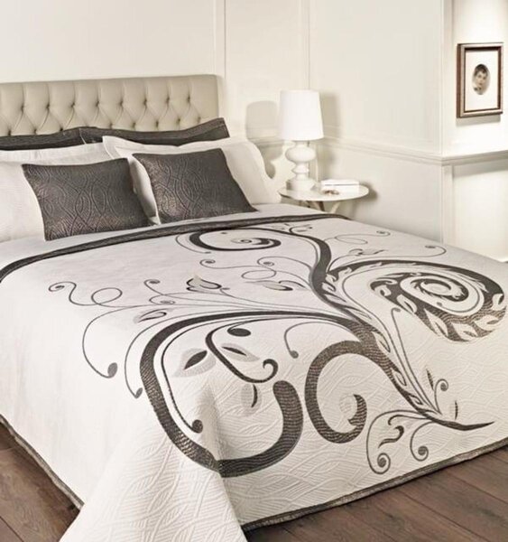 Forbyt prikrývka na posteľ, dominic, čiernostrieborný 240 x 260 cm