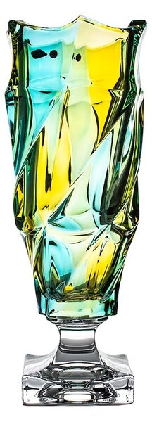 KRIŠTÁĽOVÁ VÁZA BOHEMIA FLAMENCO LEMON 380MM