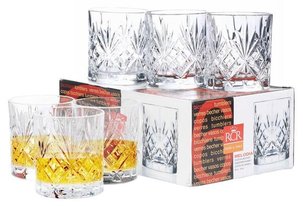 RCR MELODIA POHÁR NA WHISKY 340ML SADA 6 KS