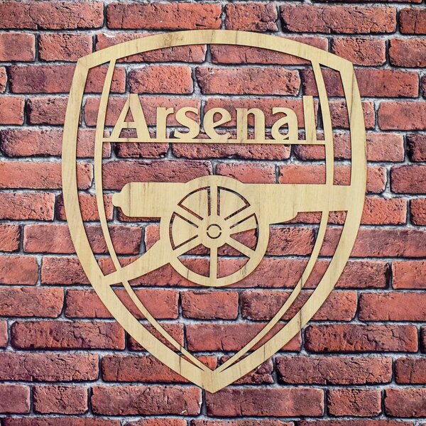 DUBLEZ | Logo futbalového klubu z dreva - Arsenal | Obraz