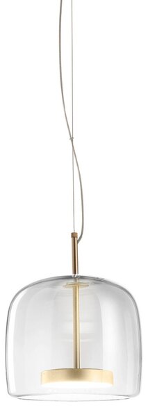 Vistosi Závesná lampa Jube SP 1 P zo skla, číra, Jasné / priehľadné, Obývacia izba / jedáleň, Sklo, Dizajn, Závesné svietidlo