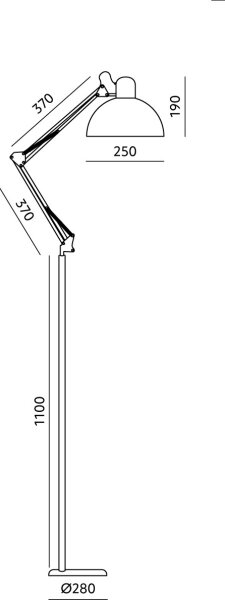 Brilagi - Flexibilná stojacia lampa TASKER 1xE27/60W/230V 157 cm biela
