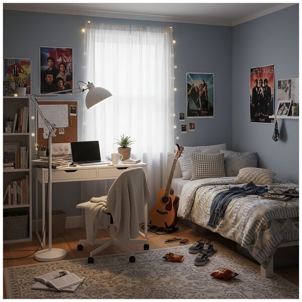 Brilagi - Flexibilná stojacia lampa TASKER 1xE27/60W/230V 157 cm biela