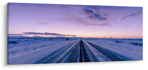 Obraz cesty v zime (120x50 cm)