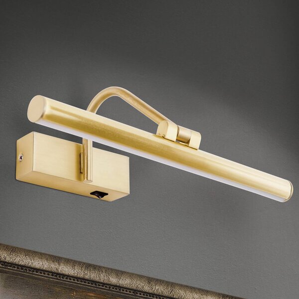 ORION Zlaté obrazové LED svietidlo Sofia – 30 cm, Mosadz / zlato, Obývacia izba / jedáleň, kov, Moderný, Osvetlenie obrazu