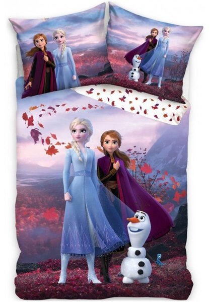 Posteľné obliečky Ľadové kráľovstvo - Frozen - motív Čarovné dobrodružstvo - 100% bavlna - 70 x 90 cm + 140 x 200 cm