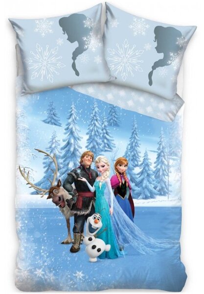 Posteľné obliečky Ľadové kráľovstvo - Frozen - motív Skutočné priateľstvo - 100% bavlna - 70 x 90 cm + 140 x 200 cm