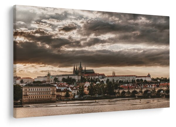 Obraz - zamračená Praha (90x60 cm)