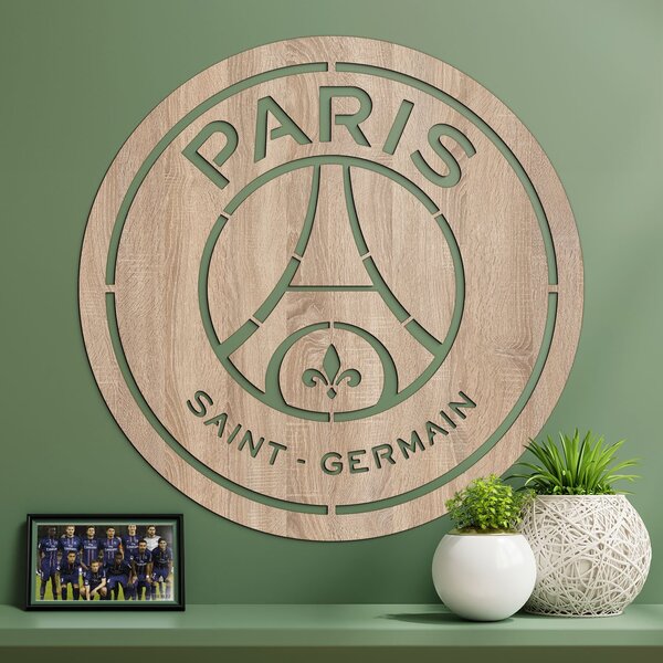 DUBLEZ | Drevené futbalové logo na stenu - PSG