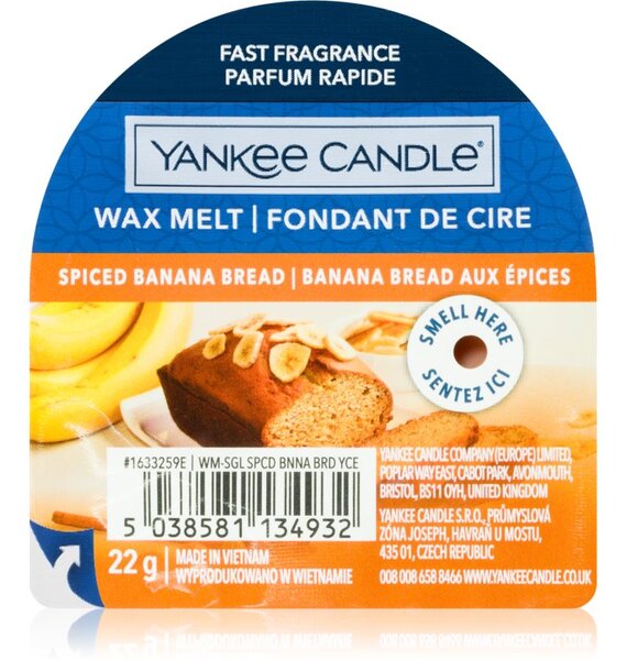 Yankee Candle Spiced Banana Bread vosk do aromalampy 22 g