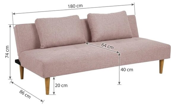 Svetlosivá rozkladacia pohovka Essentials Matylda