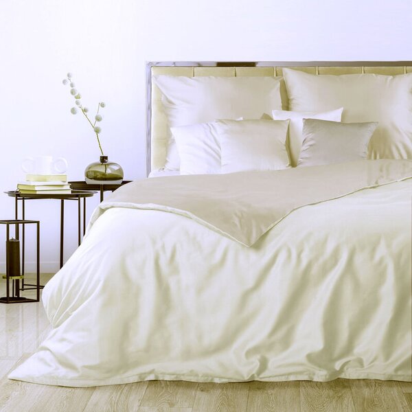 EUROFIRANY Hladká a ľahká posteľná bielizeň z kvalitnej bavlnenej tkaniny 140 cm x 200 cm krémová satén 100% bavlna Rozmer textilu: 140 x 200 cm, 1 ks. 70 x 80 cm