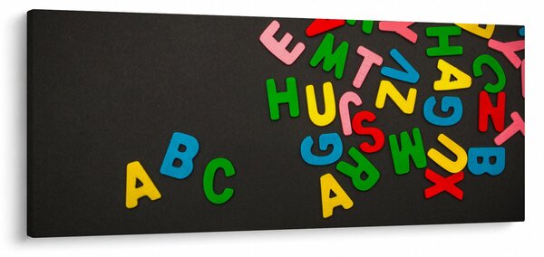 Obraz - farebné písmenká (120x50 cm)
