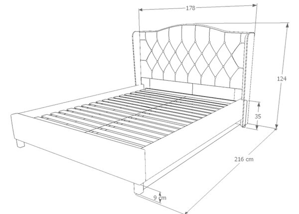 Čalúnená posteľ ASPEN 160 x 200 cm farba šedá/dub