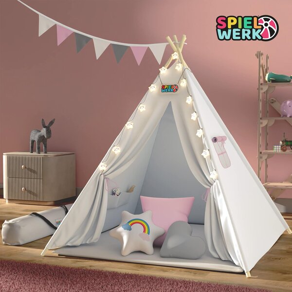 Detský stan Teepee 160x130x130 cm - ružový