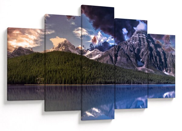 Obraz jazera a hôr (150x105 cm)