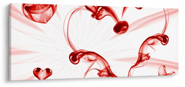 Obraz srdca z dymu (120x50 cm)