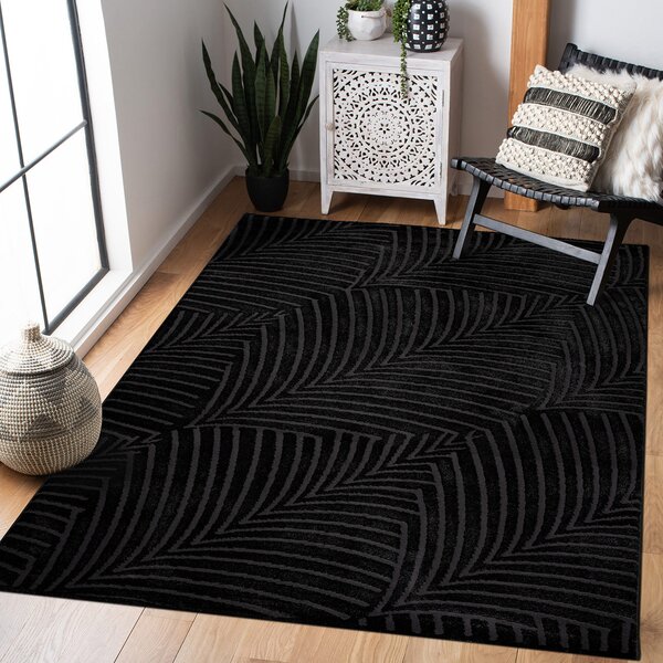 Dekorstudio Jednofarebný koberec FANCY 648 - čierny Rozmer koberca: 200x290cm