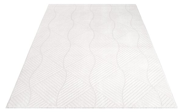 Dekorstudio Jednofarebný koberec FANCY 904 - smotanovo biely Rozmer koberca: 160x230cm