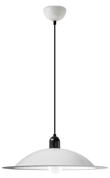 Závesné svietidlo Stilnovo Lampiatta LED, Ø 50 cm, biela