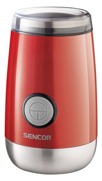 Sencor Sencor - Elektrický mlynček na zrnkovú kávu 60 g 150W/230V červená/chróm FT0135 + záruka 3 roky zadarmo