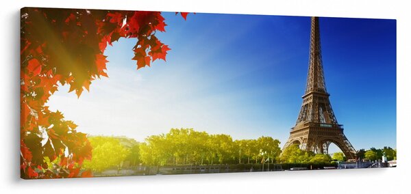 Obraz - jeseň v Paríži (120x50 cm)