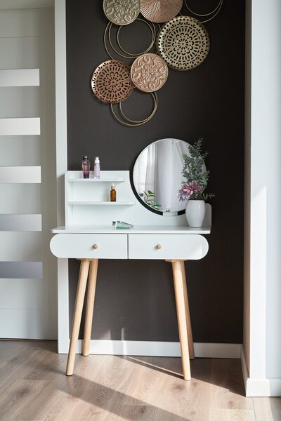 Dekorstudio Dekorstudio Toaletný stolík SCANDI biely