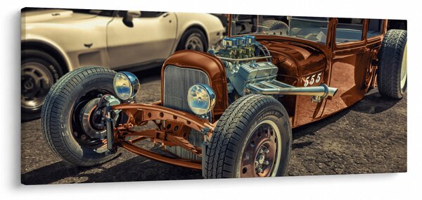 Obraz hnedého auta (120x50 cm)