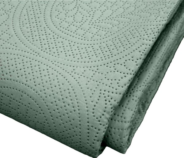 Zelená súprava prikrývky a obliečky na vankúš z mikrovlákna 240x260 cm Romane – douceur d'intérieur