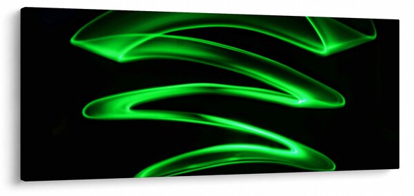 Obraz - neónové vlny (120x50 cm)