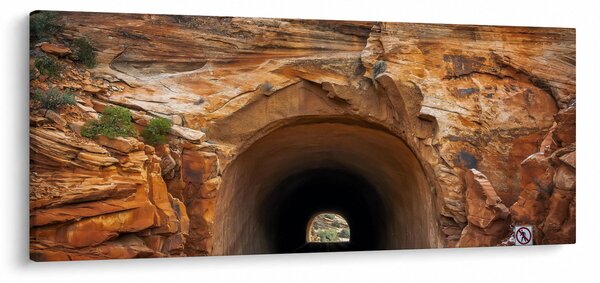 Obraz - tunel v skale (120x50 cm)