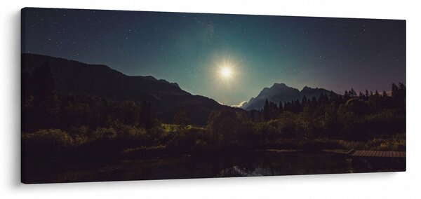 Obraz - nočná obloha (120x50 cm)