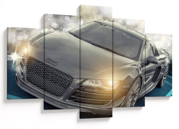 Obraz auta Audi - sivé (150x105 cm)