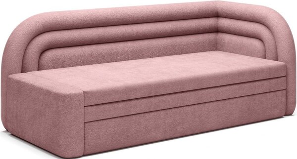 Ružová ženilková rozkladacia/s úložným priestorom pohovka pravý roh 223 cm Fabillo – ELTAP